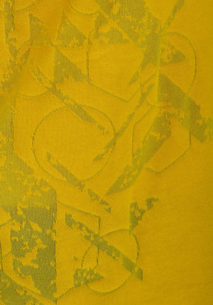Yellow Burnout Print Top