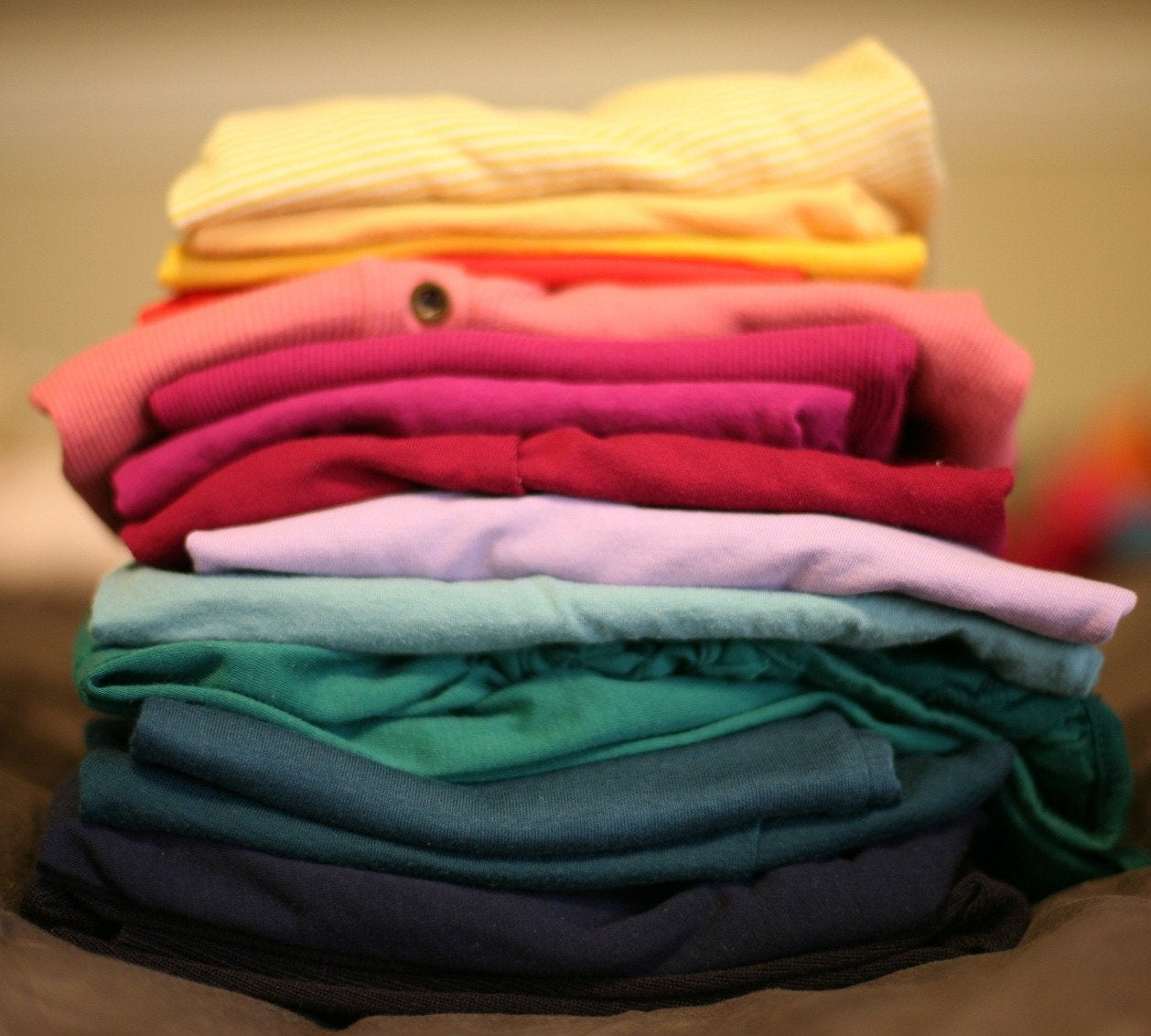 Pile of folded clothing 
