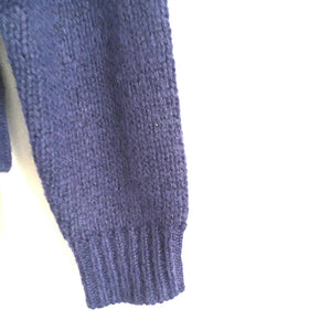 Blue Crew Neck Knitted Jumper