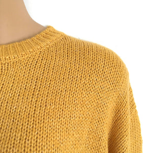 Yellow Crew Neck Knitted Jumper