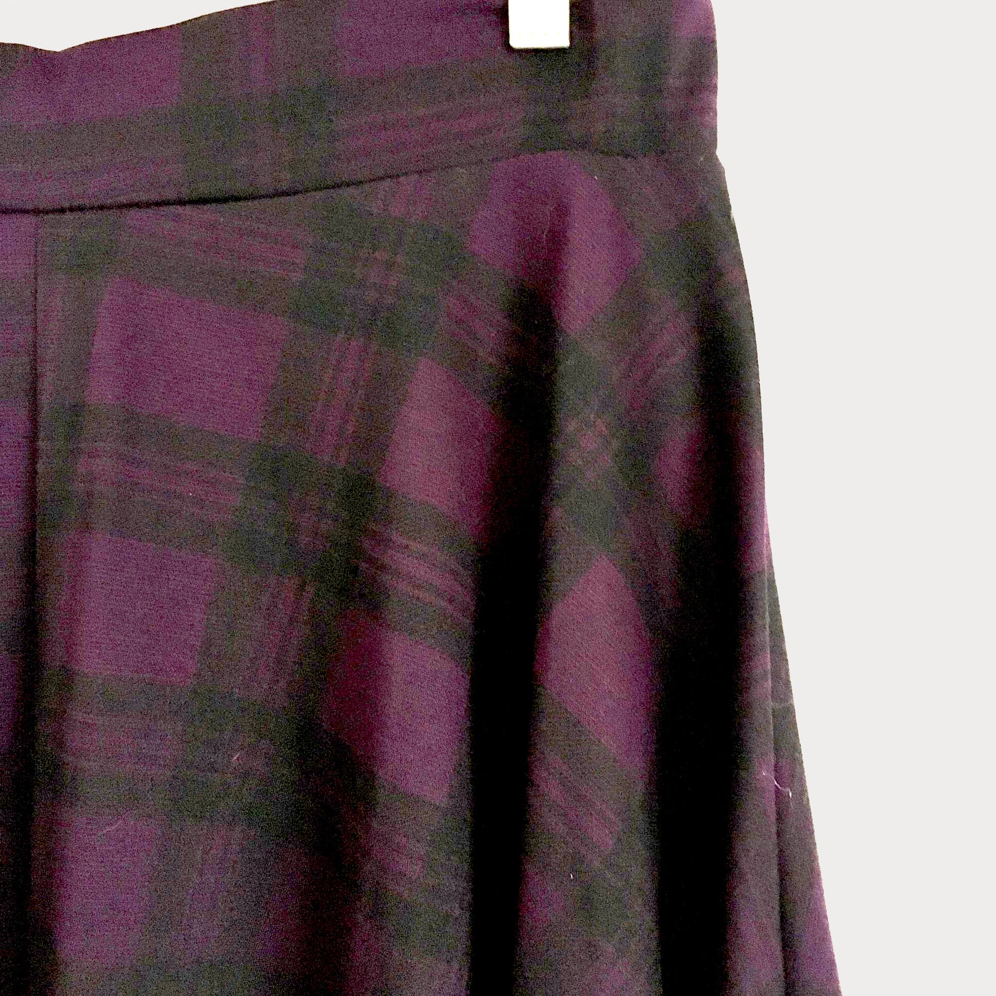 Purple Check Skater Skirt
