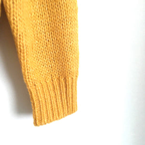 Yellow Crew Neck Knitted Jumper