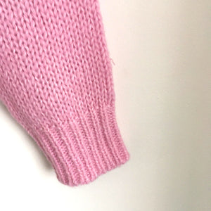 Pink Crew Neck Knitted Jumper
