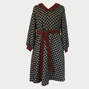 Checked vintage-style swing dress