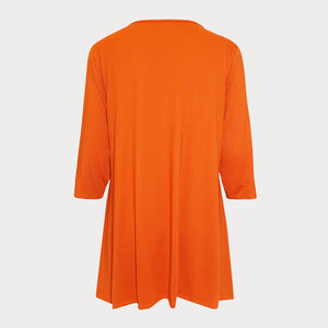 Burnt Orange ¾ Length Sleeve Tunic Top