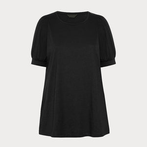 Black puff sleeve top