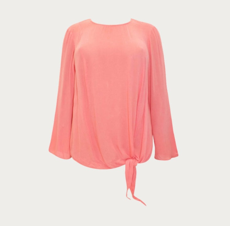 Salmon Crinkle Blouse