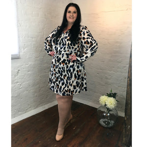 Leopard Print Shirt Dress