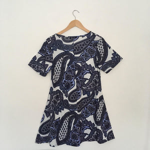 Blue Paisley Swing Top