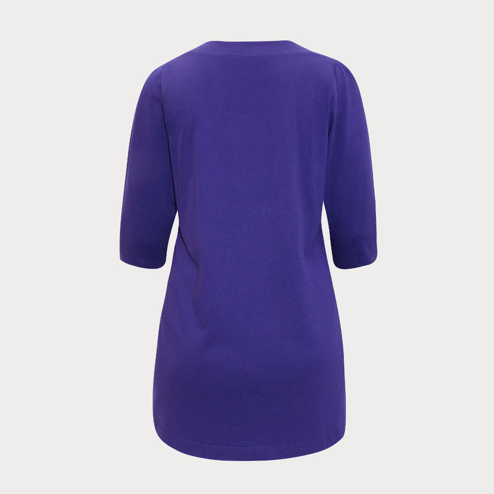 Purple Scoop Neck Top