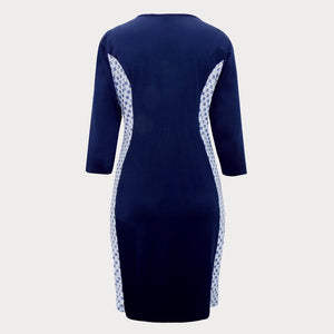 Blue Jersey Body Con Dress