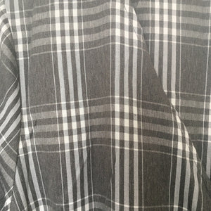 Grey Checked Tie Waist Dress