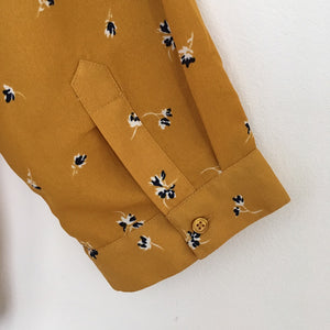 Ochre Yellow Long Sleeved Blouse