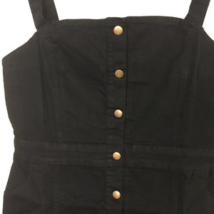 Black Dungaree Dress