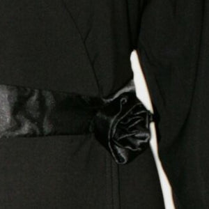 Black Mock Wrap Dress