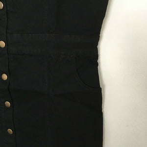 Black Dungaree Dress