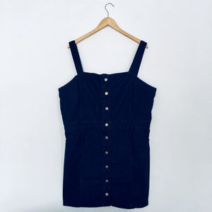 Dark Blue Dungaree Dress