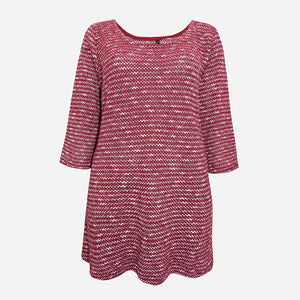 Maroon Scoop Neck Knitted Top