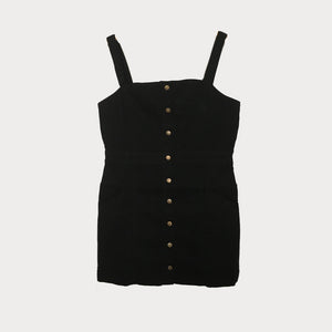 Black Dungaree Dress