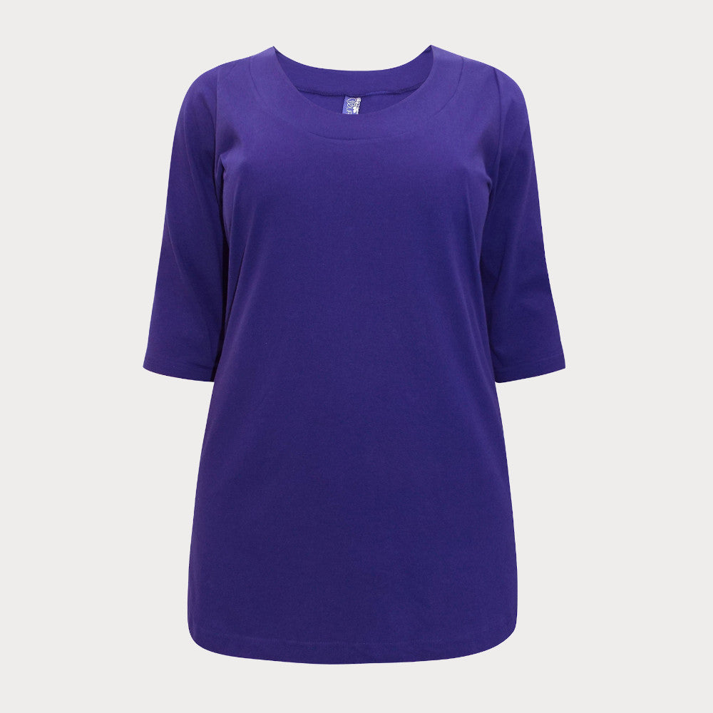 Purple Scoop Neck Top