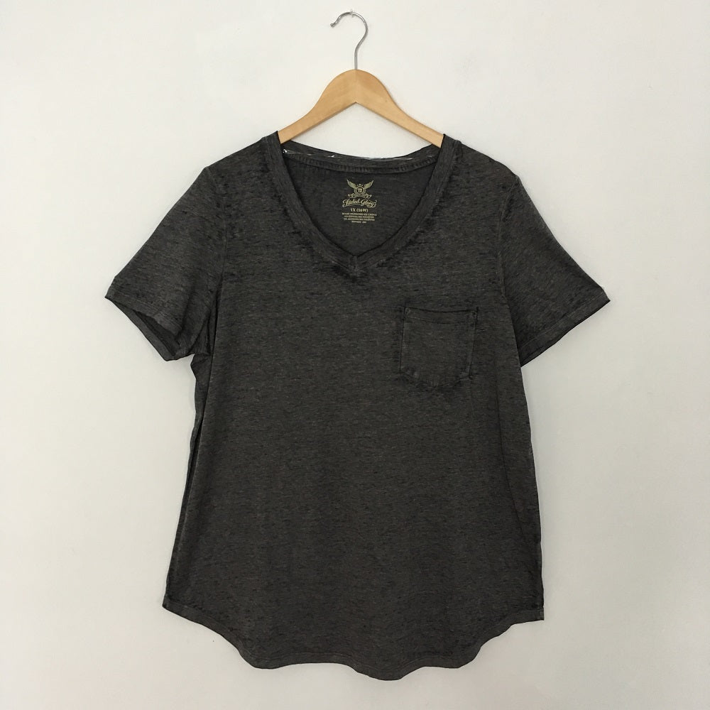Grey T shirt with Front Pocket