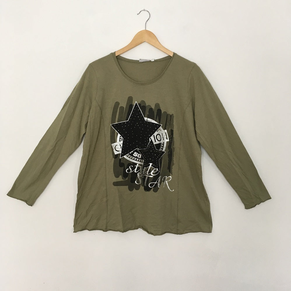 Khaki Long Sleeve Top