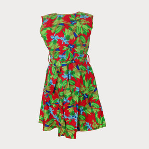 Rain Forest Print Retro Dress