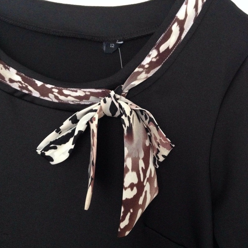 Black Top with Bow Detail