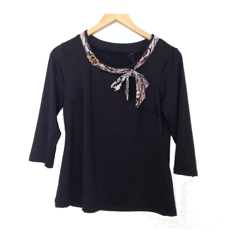 Black Top with Bow Detail
